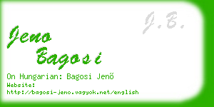 jeno bagosi business card