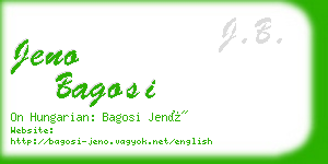 jeno bagosi business card